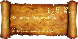 Énekes Manszvét névjegykártya